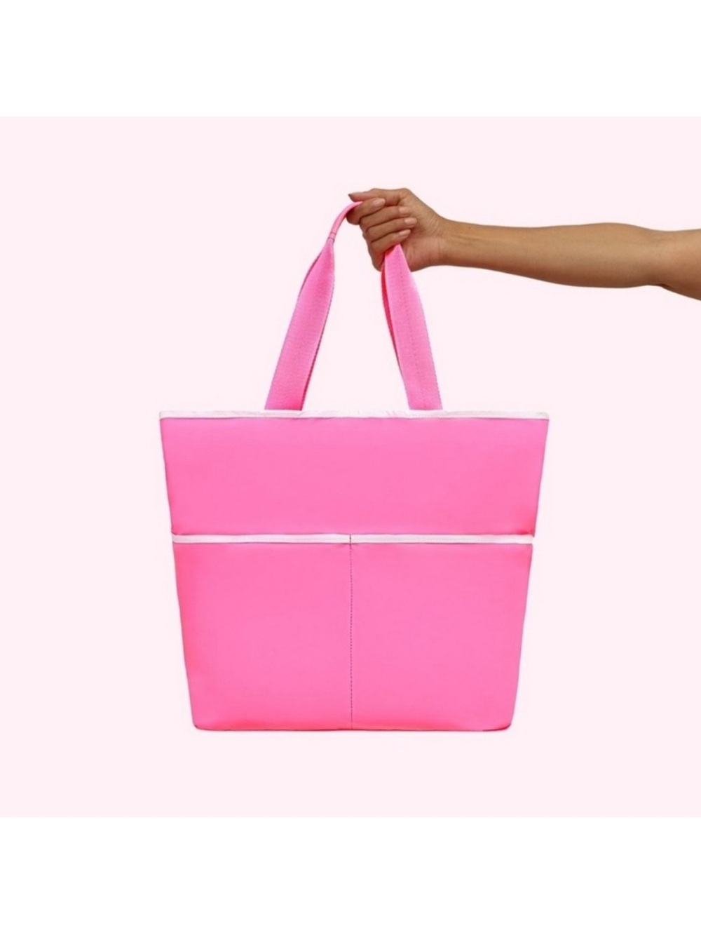 Stoney Clover Bright Pink Nylon Tote Bag Foldable LIKE NEW